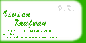 vivien kaufman business card